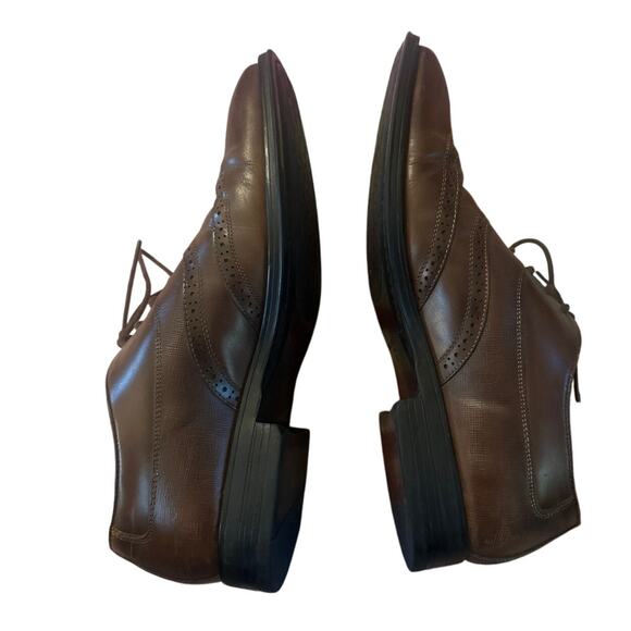 Men 8M Karl Lagerfeld Paris Leather Brown Lace-Up Dress Work Career Shoes main image 7